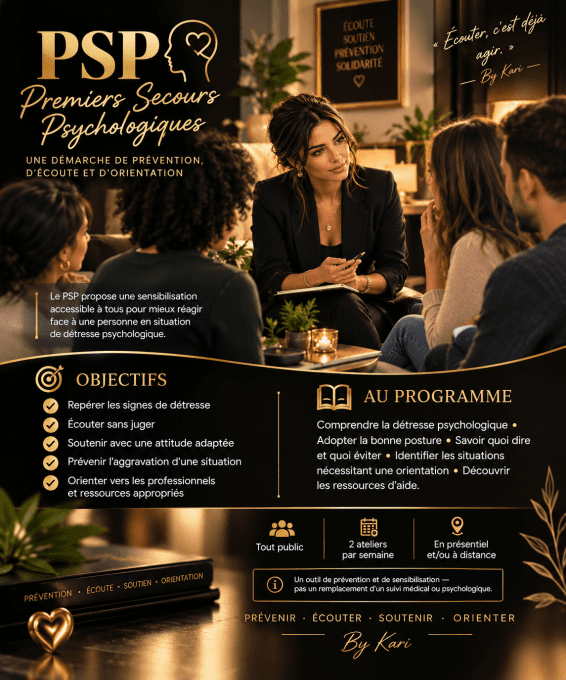 Premiers secours Psychologiques  Coaching. 